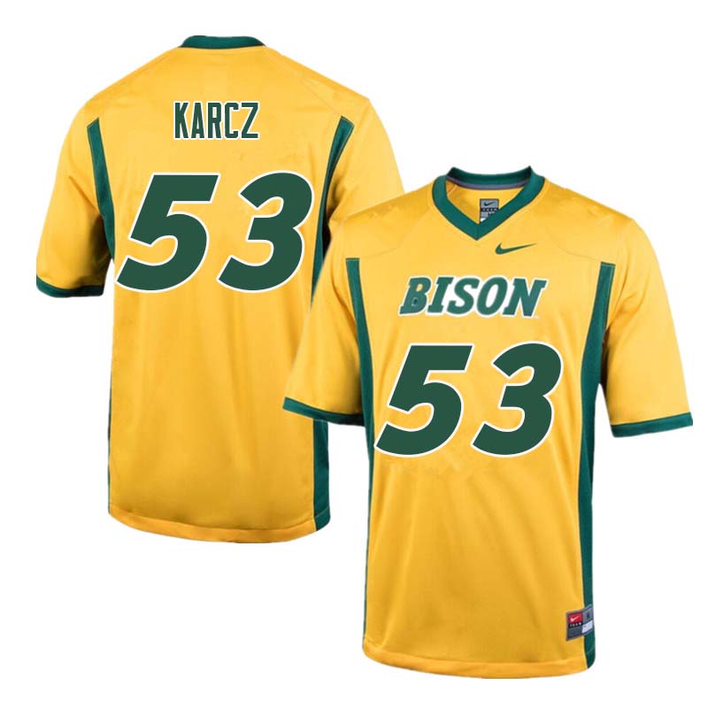 Men #53 Cole Karcz North Dakota State Bison College Football Jerseys Sale-Yellow